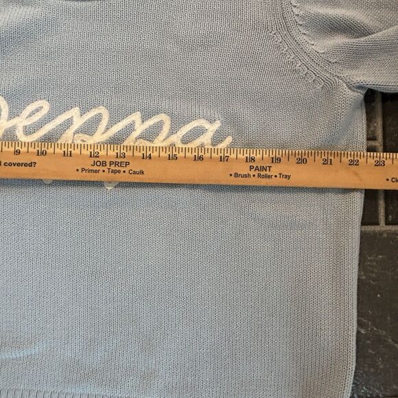 Duffield Preppy Lane Heirloom Cotton Women's Useppa Light Blue Sweater Sz M - Picture 11 of 12